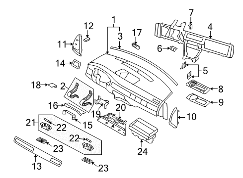 2007 Volvo S80 Instrument Panel Diagram