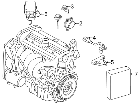 2001 Volvo C70 Camshaft Position Sensor Diagram for 9202134