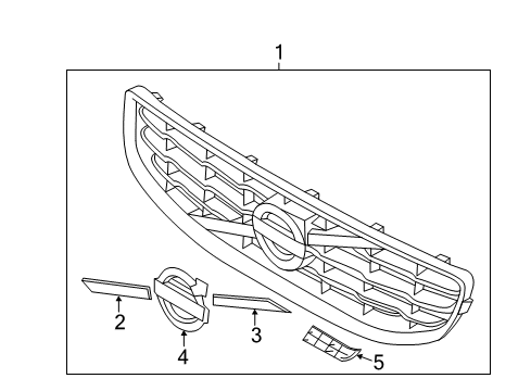 2013 Volvo S60 Grille & Components Diagram