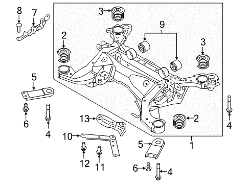 2025 Volvo XC60 Suspension Mounting - Rear Diagram 2