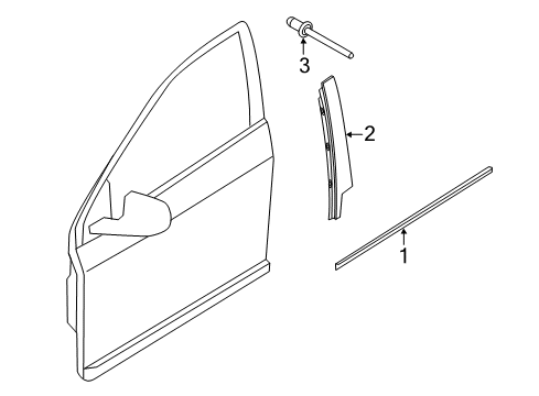 2016 Volvo S60 Exterior Trim - Front Door Diagram