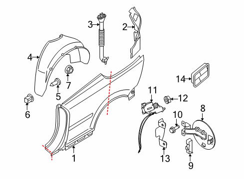 2011 Volvo C70 Fuel Door Diagram