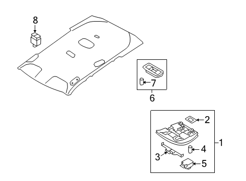 2010 Volvo XC60 Overhead Lamps Diagram