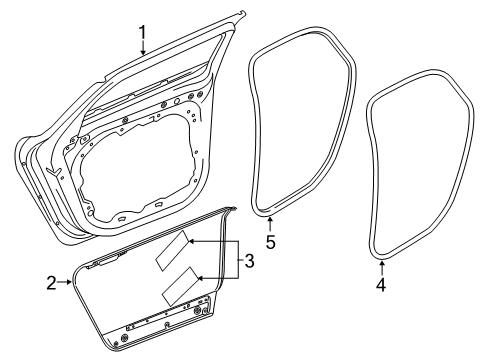 2025 Volvo V60 Door & Components Diagram 2