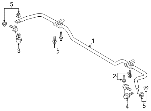 2019 Volvo XC90 Stabilizer Bar & Components Diagram 5