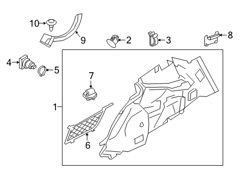 2025 Volvo S60 Interior Trim - Rear Body Diagram 4