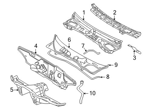 1999 Volvo C70 Cowl Diagram