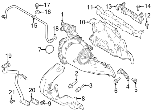 2025 Volvo XC90 Turbocharger & Components Diagram 2
