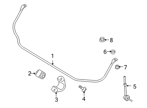 2010 Volvo V70 Stabilizer Bar & Components Diagram 3