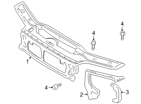 2001 Volvo V70 Radiator Support