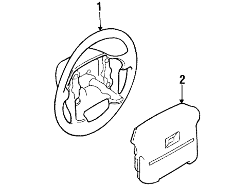 1995 Volvo 850 Steering Wheel & Trim Diagram