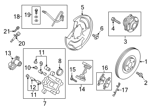 2021 Volvo XC90 Brake Components Diagram 4