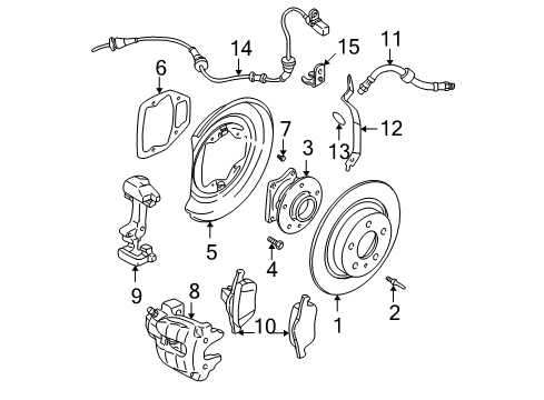 2002 Volvo V70 Brake Components Diagram 2