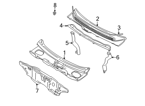 1999 Volvo S80 Cowl Diagram