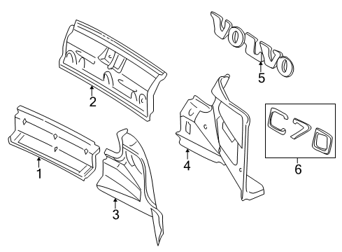 1999 Volvo C70 Rear Body Diagram 2