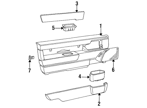 1993 Volvo 850 Interior Trim - Front Door