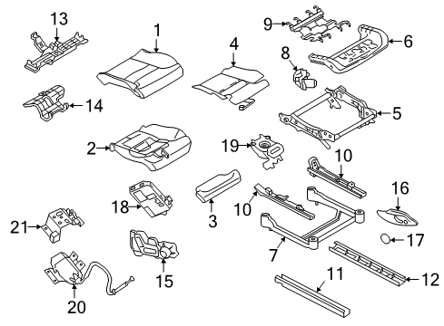2021 Volvo XC60 Seat Cushion Pad Diagram for 31435120