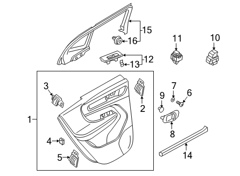 2024 Volvo XC40 Recharge Interior Trim - Rear Door