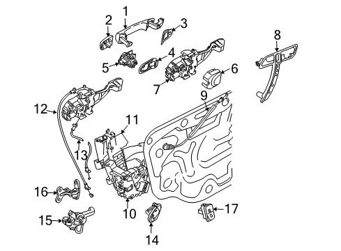 2012 Volvo C70 Lock & Hardware Diagram