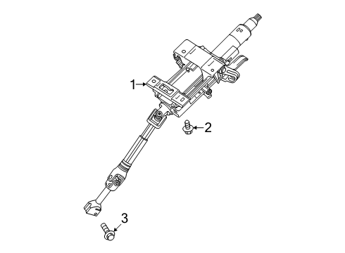 2025 Volvo EX30 Steering Column Assembly