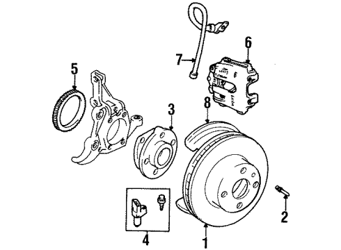 1994 Volvo 850 Front Brakes Diagram