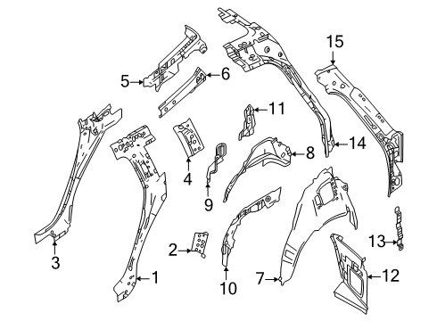 2025 Volvo EX90 Inner Structure - Quarter Panel