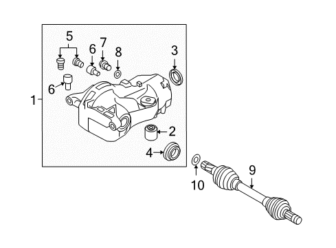 2012 Volvo XC70 Axle & Differential - Rear Diagram