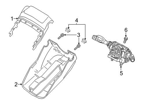 2024 Volvo XC40 Recharge Shroud, Switches & Levers