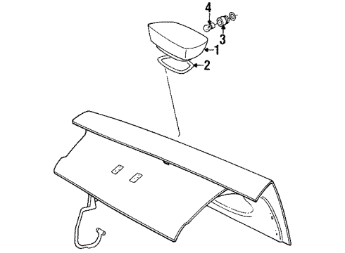 1993 Volvo 850 High Mount Lamp Diagram for 6806222