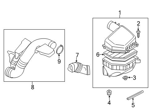 2015 Volvo XC60 Air Duct Diagram for 31338460