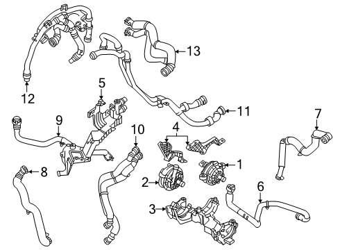 2024 Volvo XC40 Recharge Hoses, Lines & Pipes Diagram 3