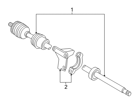 2011 Volvo V50 Drive Axles - Front Diagram