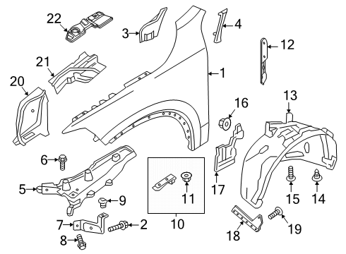 2025 Volvo XC90 Fender & Components Diagram 2