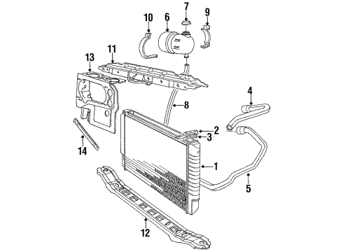 1984 Volvo 760 Upper Hose Diagram for 464969
