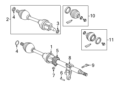 2020 Volvo V60 Cross Country Drive Axles - Front Diagram