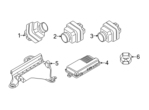 2019 Volvo S60 Parking Aid Diagram
