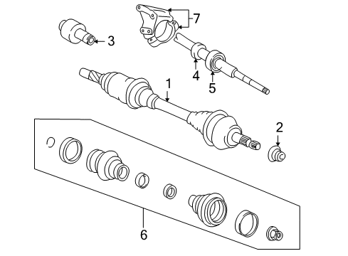 2004 Volvo C70 Drive Axles - Front