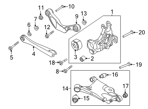 2025 Volvo S60 Rear Suspension Components Diagram 2