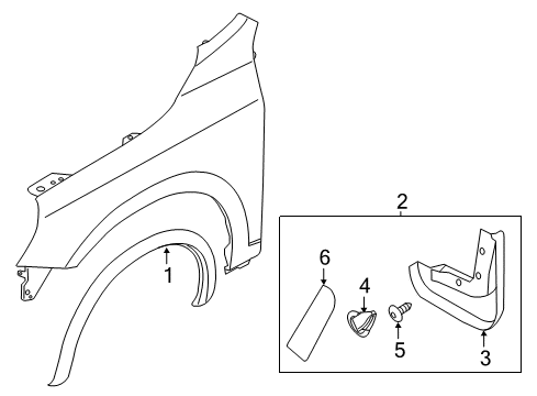 2016 Volvo V60 Exterior Trim - Fender