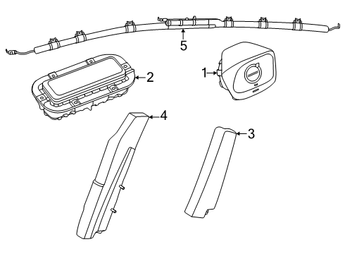 2025 Volvo EX30 Airbag Module Diagram for 80001075