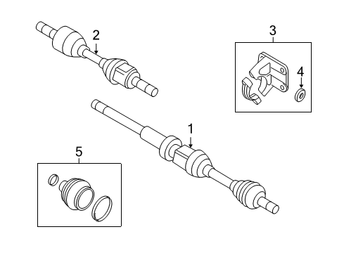 2011 Volvo XC60 Drive Axles - Front Diagram