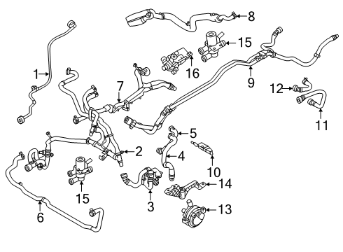 2024 Volvo XC40 Recharge Hoses, Lines & Pipes Diagram 4