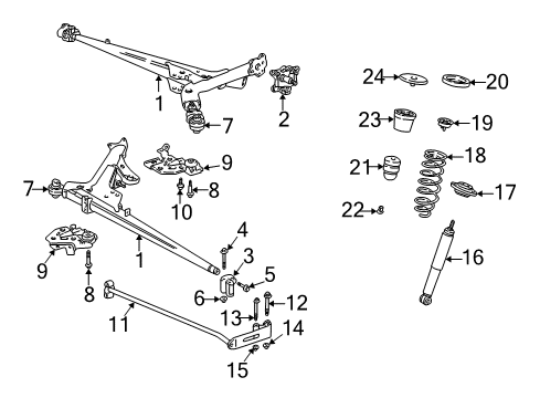 2000 Volvo S70 Rear Suspension Components Diagram 4