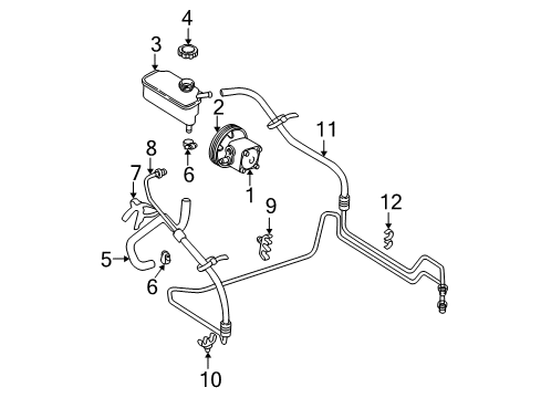 2007 Volvo XC70 P/S Pump & Hoses Diagram
