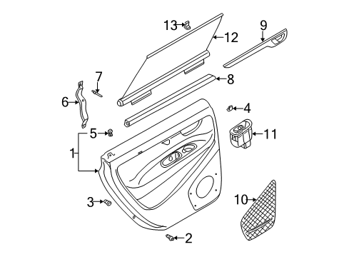 2006 Volvo S60 Interior Trim - Rear Door Diagram