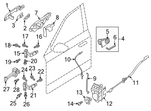 2024 Volvo XC60 Front Door - Lock & Hardware