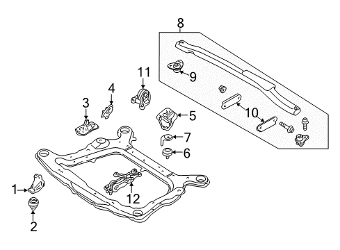 2002 Volvo S80 Engine & Trans Mounting Diagram