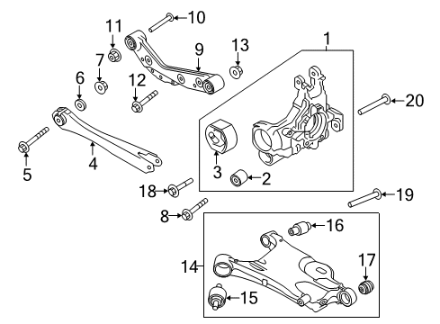 2023 Volvo XC90 Rear Suspension Components Diagram 3