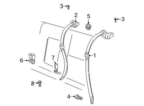 1999 Volvo S70 Rear Seat Belts Diagram