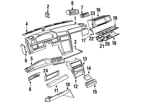 1992 Volvo 960 Instrument Panel Diagram
